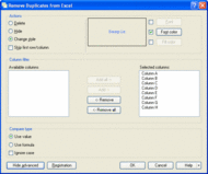 Remove Duplicates from Excel screenshot